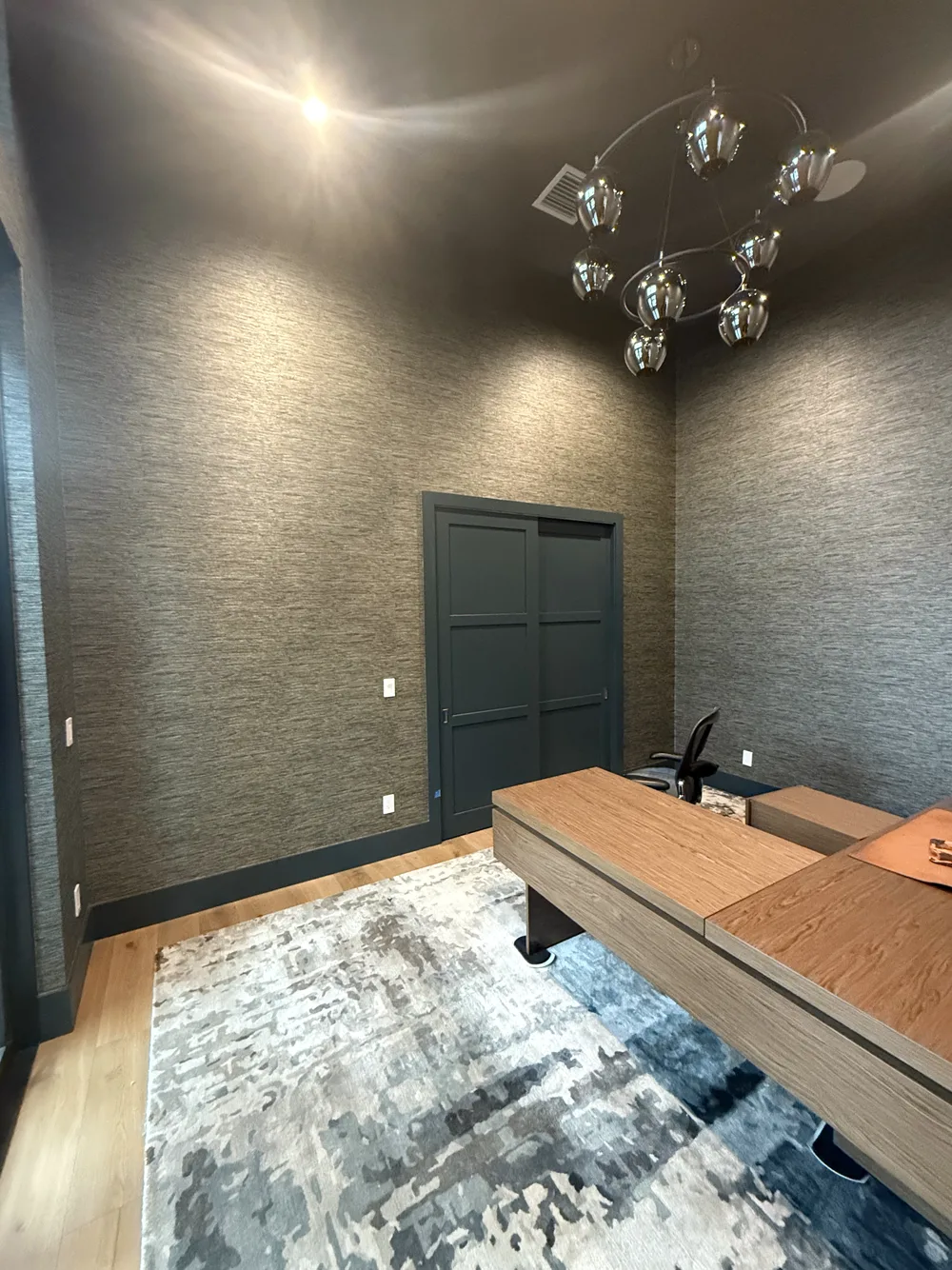 KVN Design office wallcovering installation, view 2