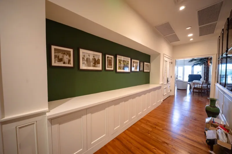 Card Sound Clubhouse hallway toward the gallery wall